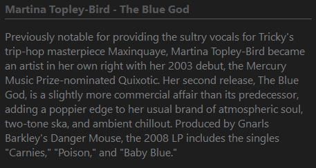 Screenshot of a `AllMusic Reviews` script